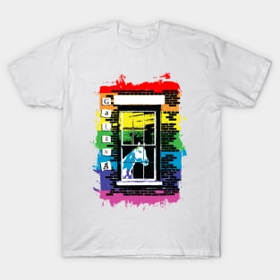 rainbow horse in the window galena T-Shirt